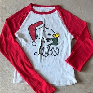 RSQ Kids Long Sleeve Snoopy Shirt - Red & White